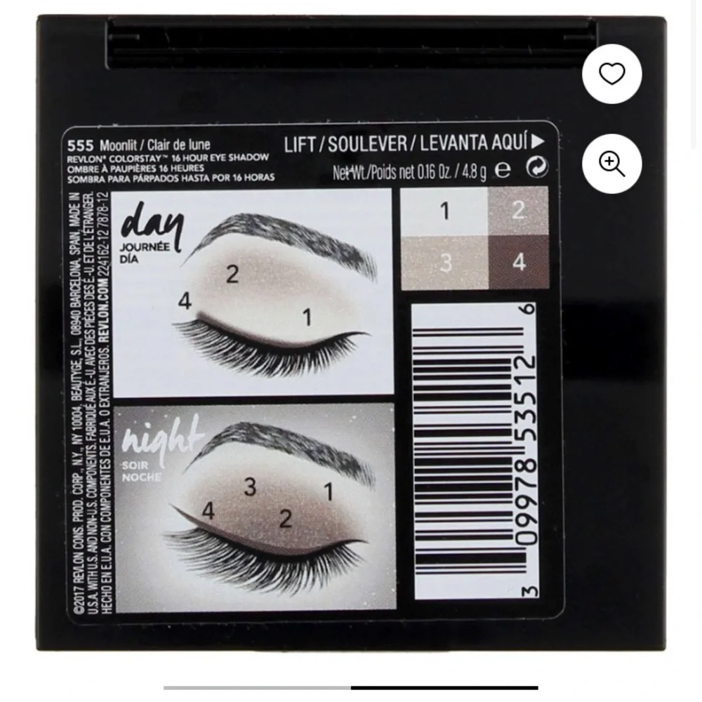 NWT Revlon Colorstay Day to Night 24hr Eyeshadow Quad Palette in Moonlit - Picture 2 of 2